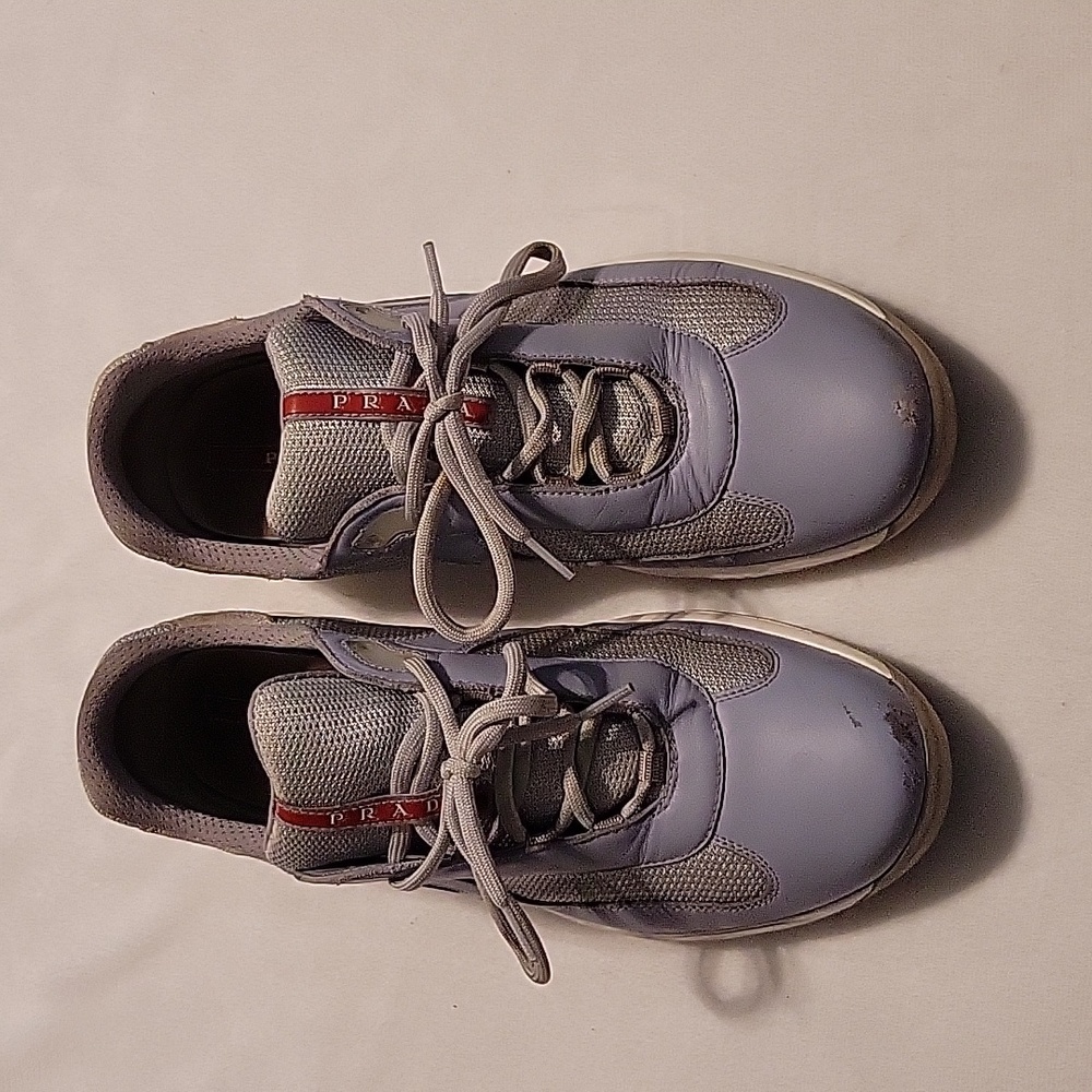 Men's Prada Nevada Bike Sneakers!!! Light Blue Prada Size 12!!